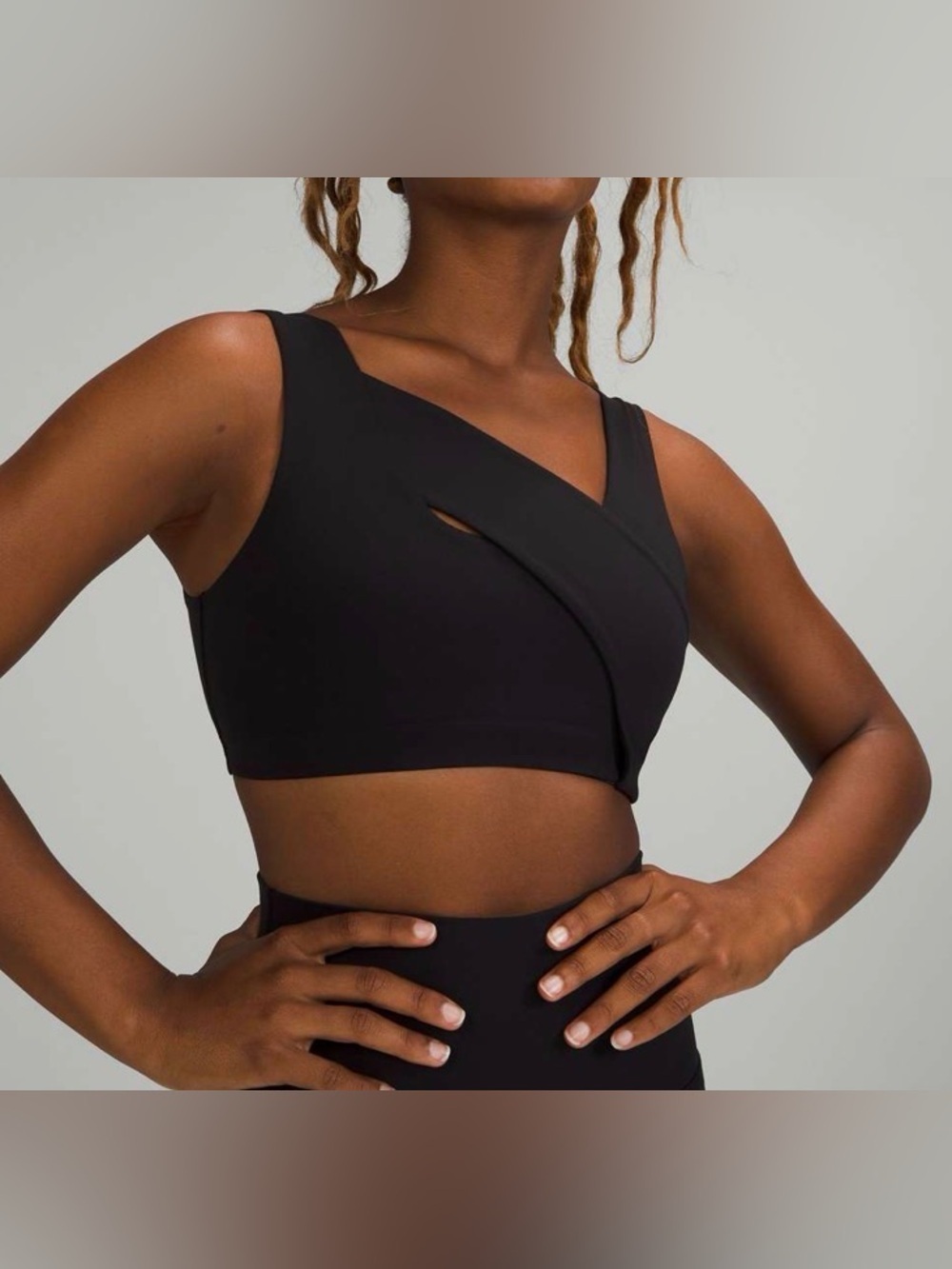 Lululemon Nulu Cross-Front Yoga Bra *Light Support, B/C Cups- Black/ Size 12